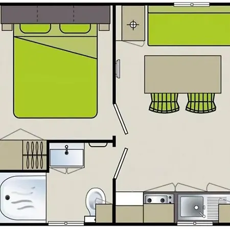 Camping Mobil Avec Terrasse Pour 3 Personnes - Api-1-52-691 *